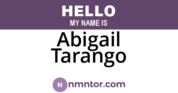 Abigail Tarango