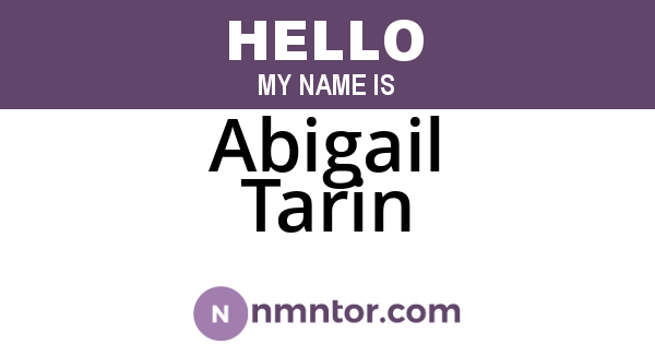 Abigail Tarin