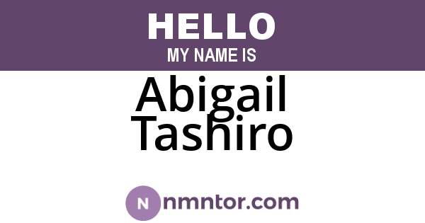 Abigail Tashiro