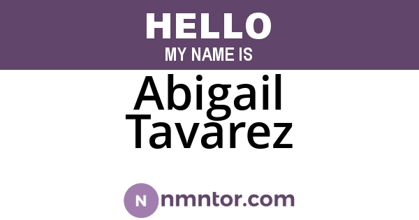 Abigail Tavarez