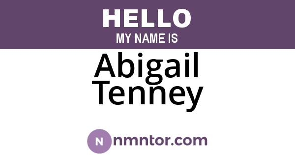 Abigail Tenney