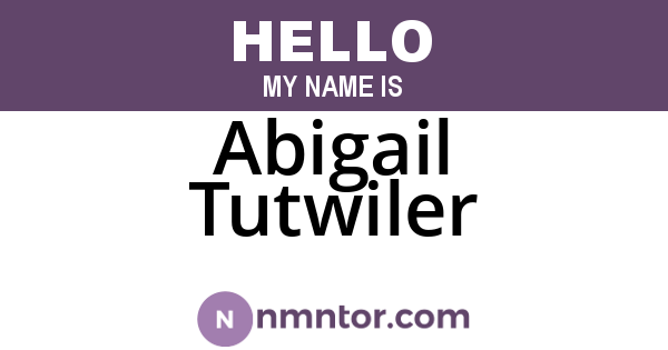 Abigail Tutwiler