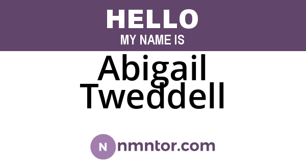 Abigail Tweddell