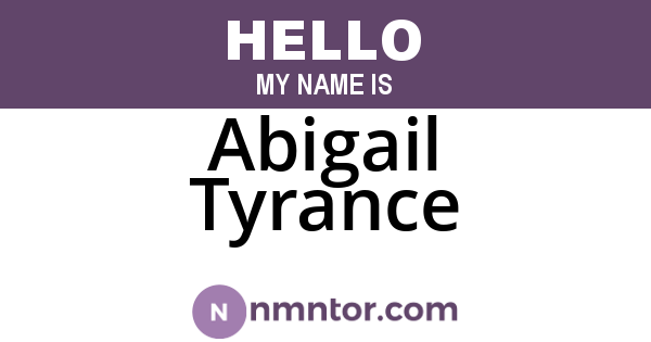 Abigail Tyrance