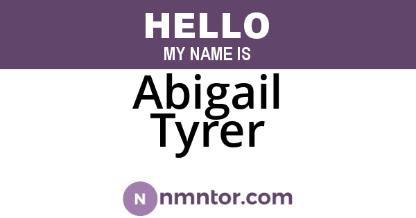 Abigail Tyrer