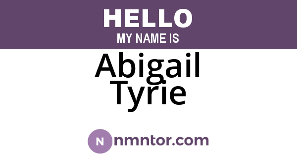 Abigail Tyrie