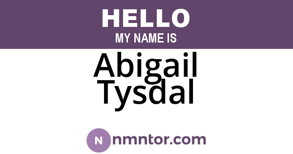 Abigail Tysdal