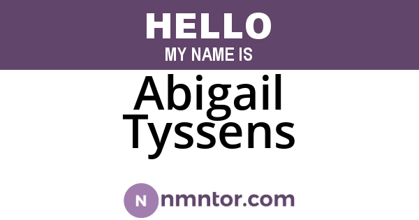 Abigail Tyssens