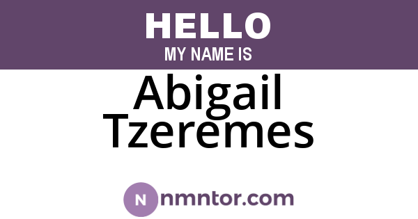Abigail Tzeremes