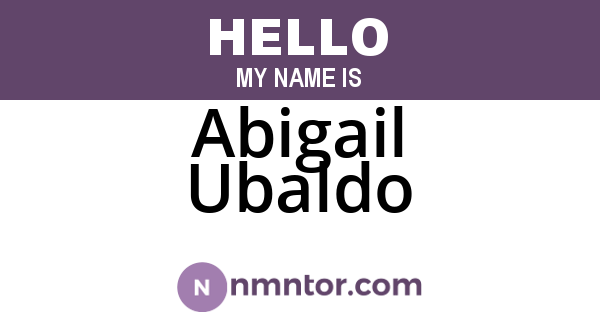 Abigail Ubaldo