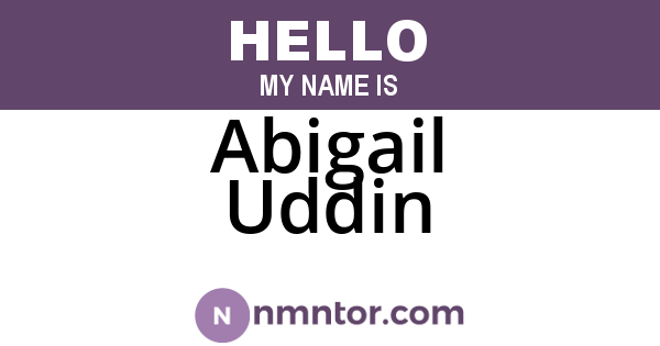 Abigail Uddin
