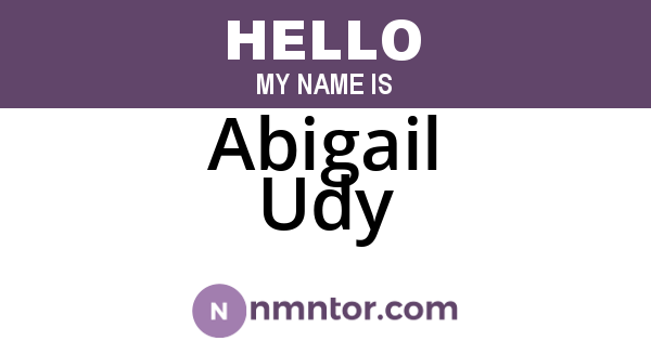 Abigail Udy