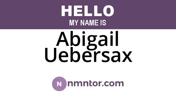 Abigail Uebersax
