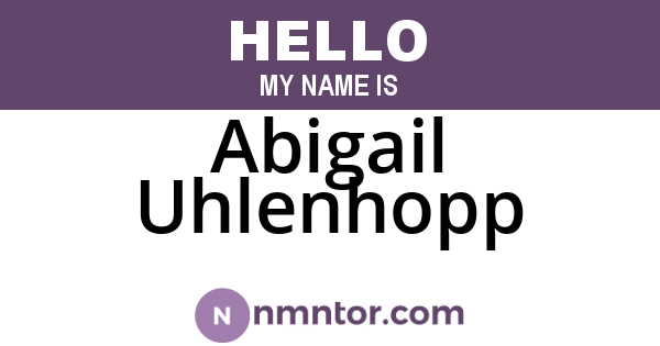 Abigail Uhlenhopp