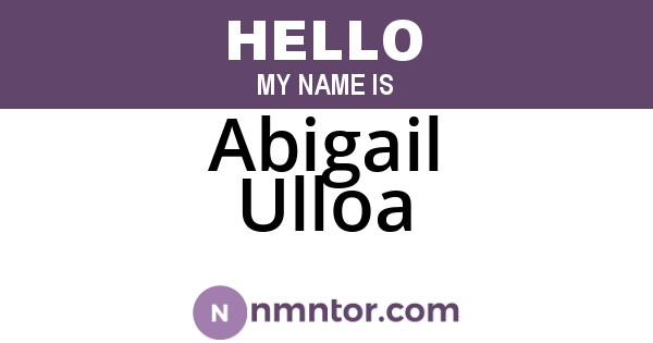 Abigail Ulloa