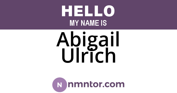 Abigail Ulrich