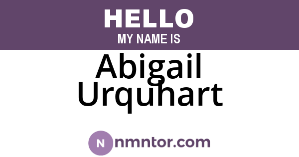 Abigail Urquhart