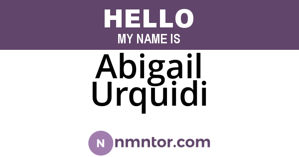 Abigail Urquidi