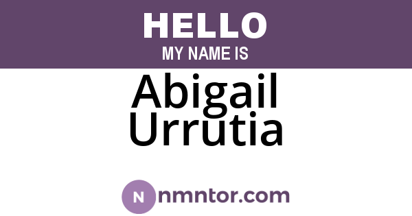 Abigail Urrutia
