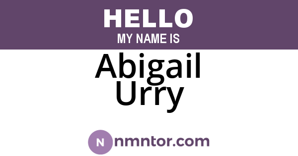 Abigail Urry