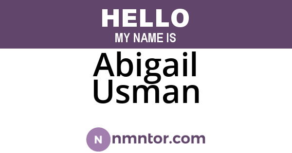 Abigail Usman