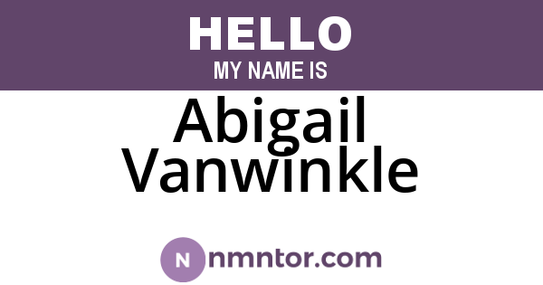 Abigail Vanwinkle