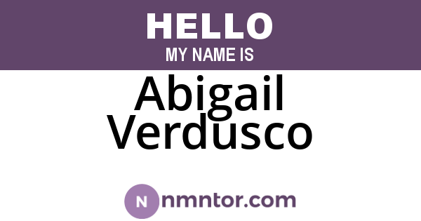 Abigail Verdusco