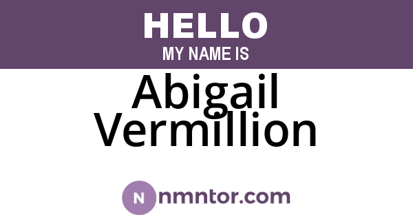Abigail Vermillion