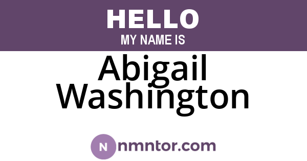 Abigail Washington