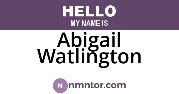 Abigail Watlington
