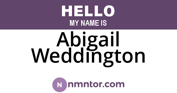 Abigail Weddington