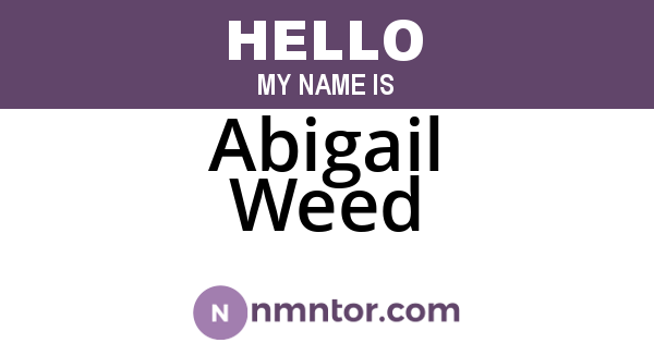 Abigail Weed