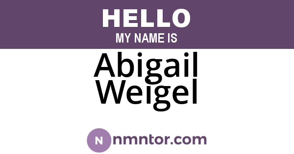 Abigail Weigel