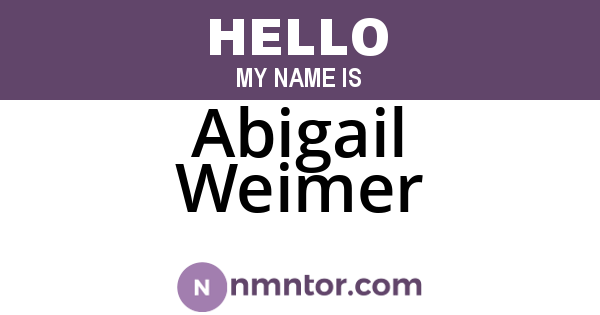 Abigail Weimer