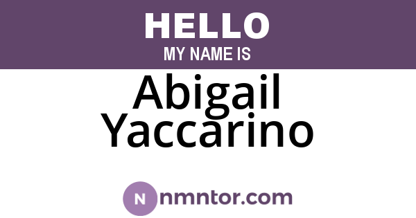 Abigail Yaccarino