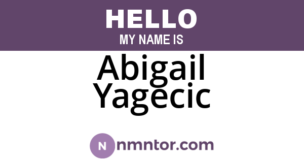 Abigail Yagecic
