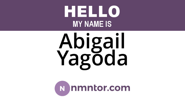 Abigail Yagoda