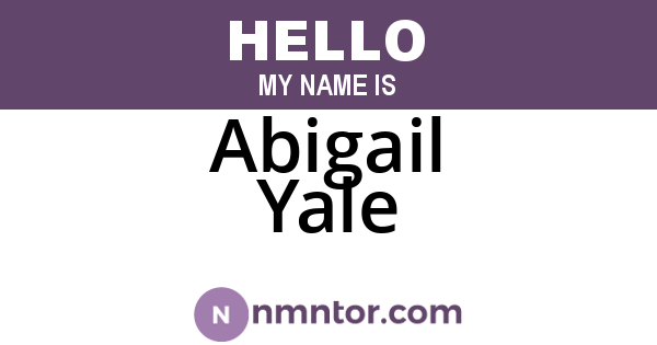 Abigail Yale