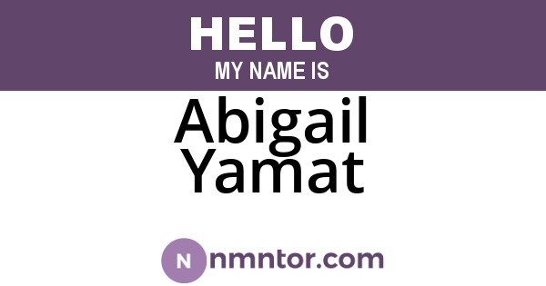 Abigail Yamat