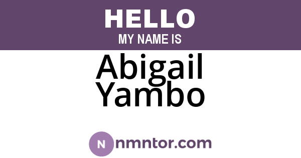 Abigail Yambo