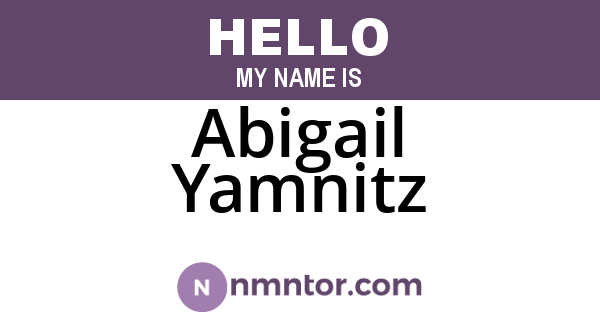Abigail Yamnitz
