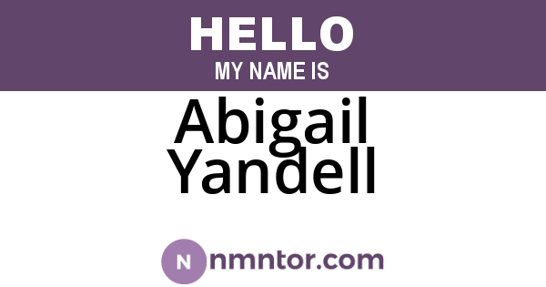 Abigail Yandell