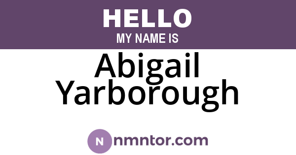 Abigail Yarborough