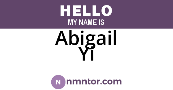 Abigail Yi