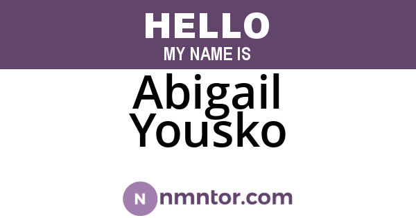 Abigail Yousko