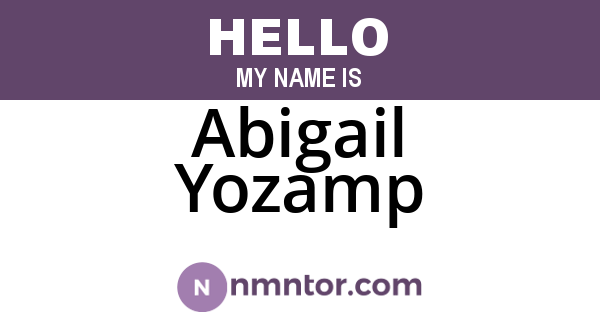 Abigail Yozamp