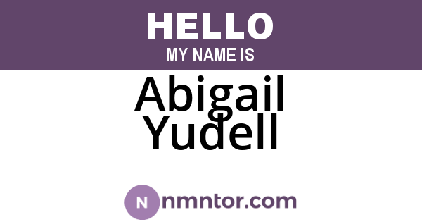 Abigail Yudell