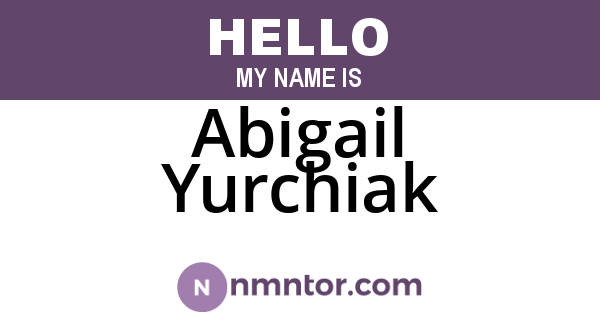 Abigail Yurchiak