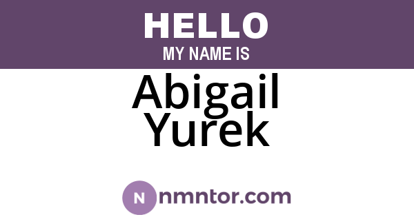 Abigail Yurek