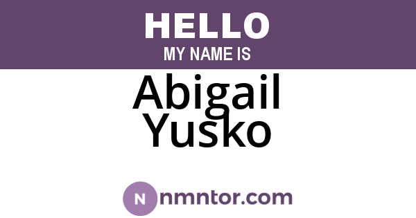 Abigail Yusko